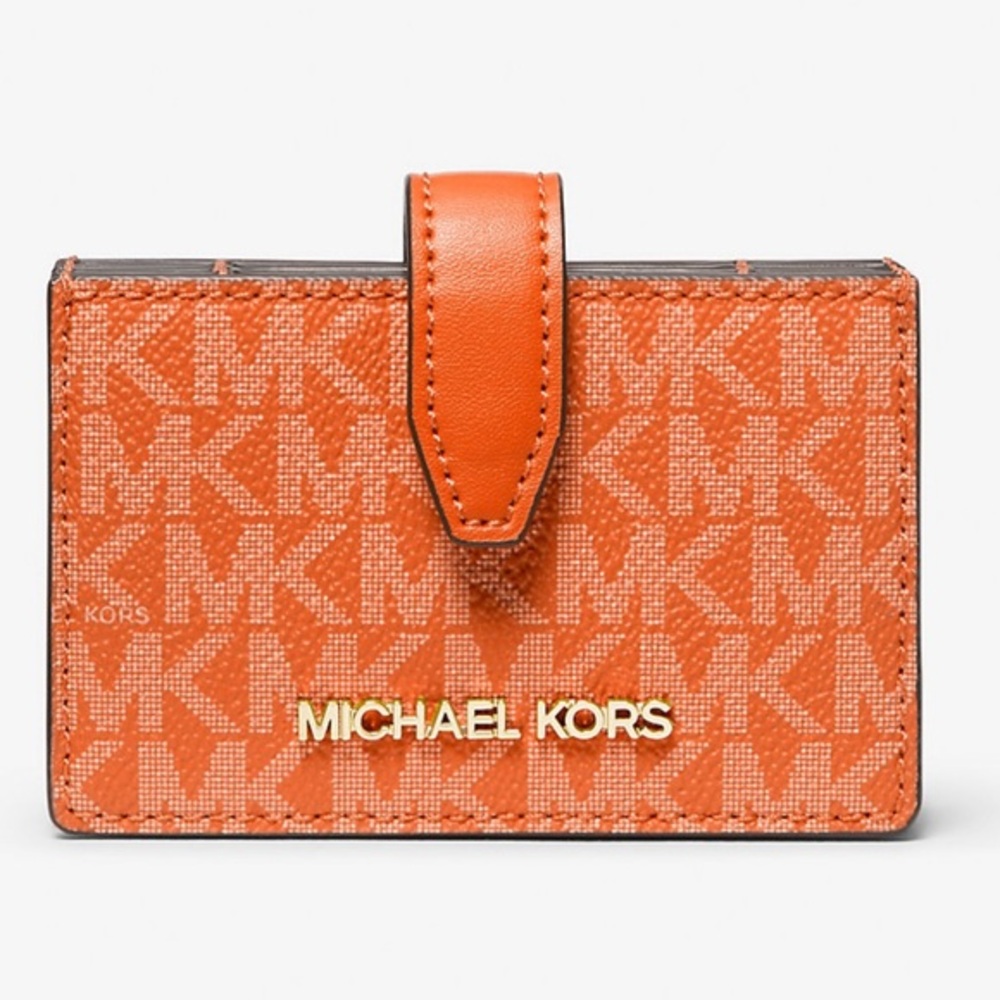 NWT Michael Kors Jet Set Accordion Wallet Poppy